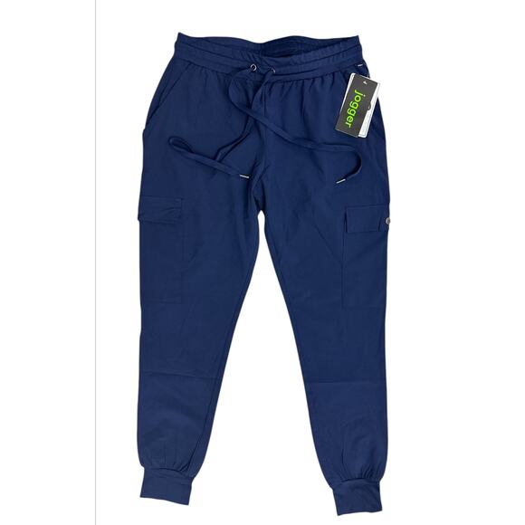 GT Performance Joggers Navy Blue Wrinkle free Women’s Work Scrub pants Sz Medium - Picture 1 of 11